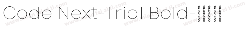 Code Next-Trial Bold字体转换